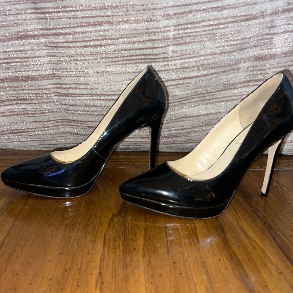 Jessica Simpson Parisah Patent Platform Stiletto Pumps | Color: Black | Size: 9
